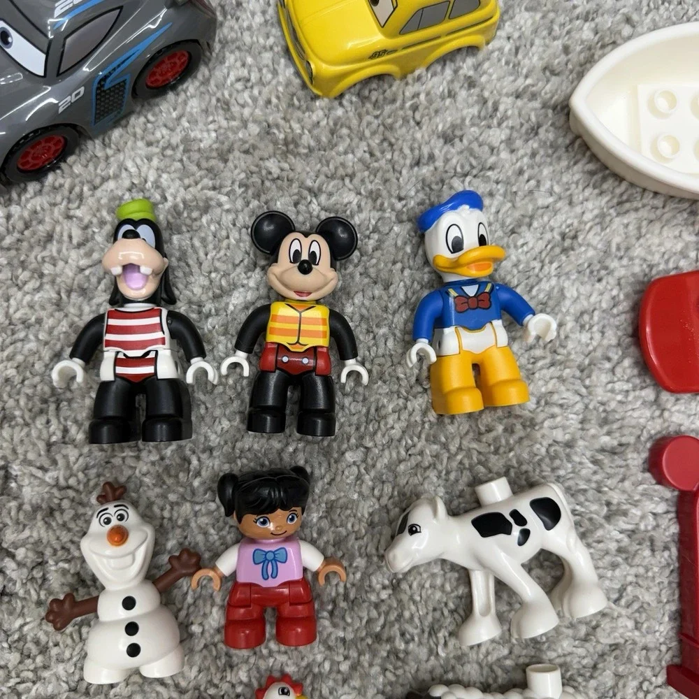 Lego Duplo Parts and pieces figures Disney Pixar Micky Goofy Cars animals Lot